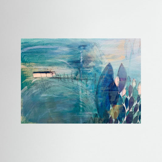 Blue calm fine art print